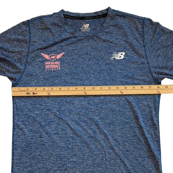 New Balance Outdoor Nationals Running T Shirt Mens Size Small Blue Tenacity - Picture 9 of 9